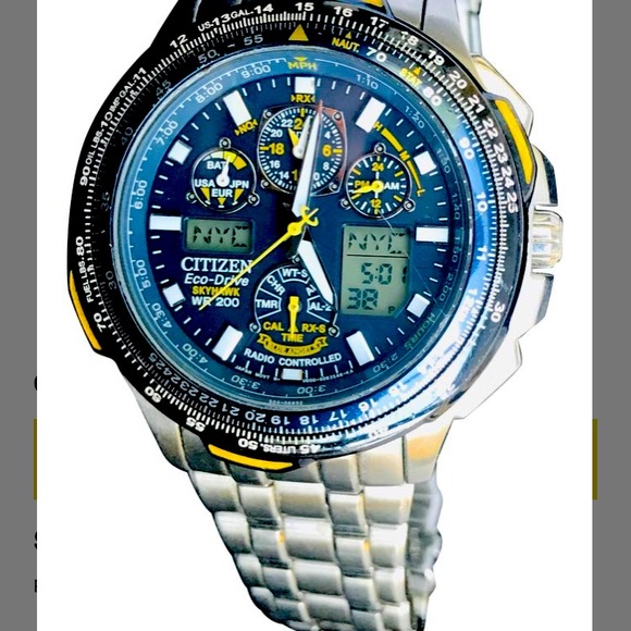Men’s Citizen watch.  Citizen Blue Skyhawk Angels Watch - Picture 1 of 10